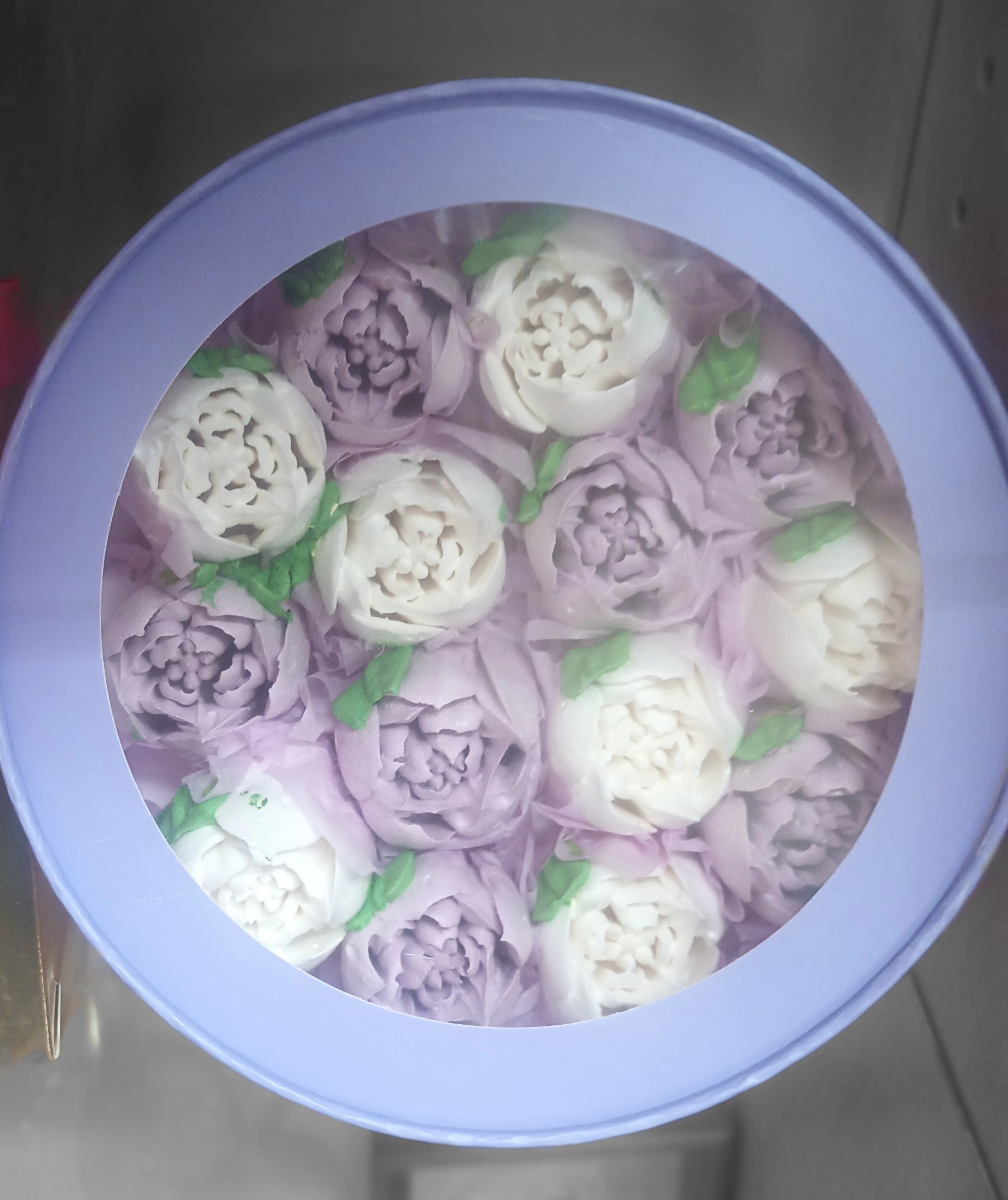 зефирные цветы круг большой 20см