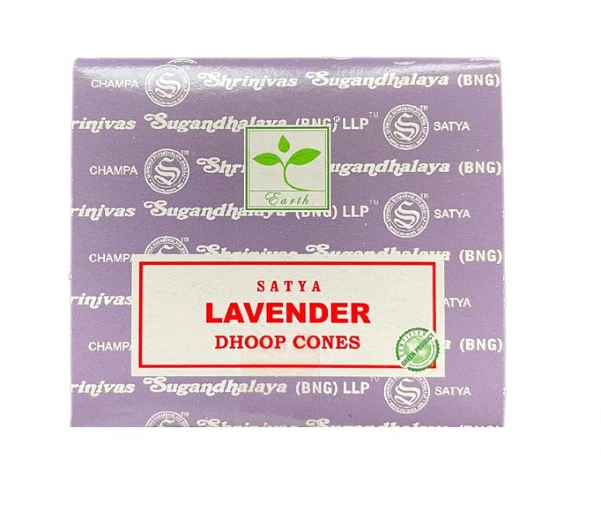 SATYA French Lavender Dhoop Cone Благовония конусы Французская Лаванда 12шт