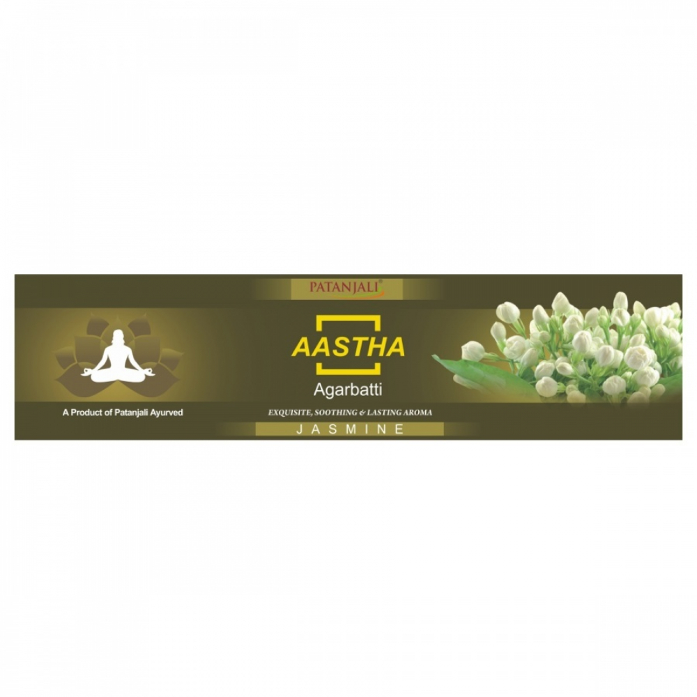 PATANJALI Aastha Agarbatti Jasmine Благовоние жасмин 18шт