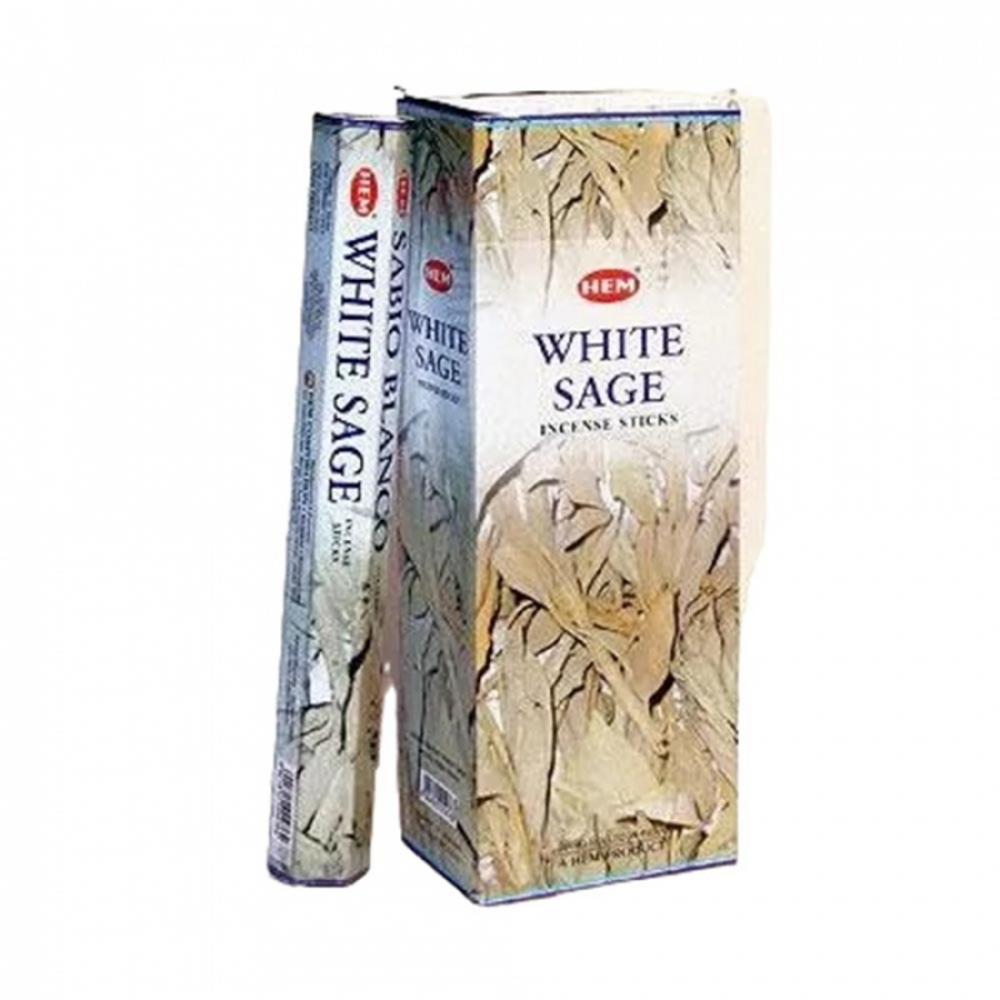 HEM White Sage Tall Hexa Благовония храмовые (длинные) Белый Шалфей 10шт