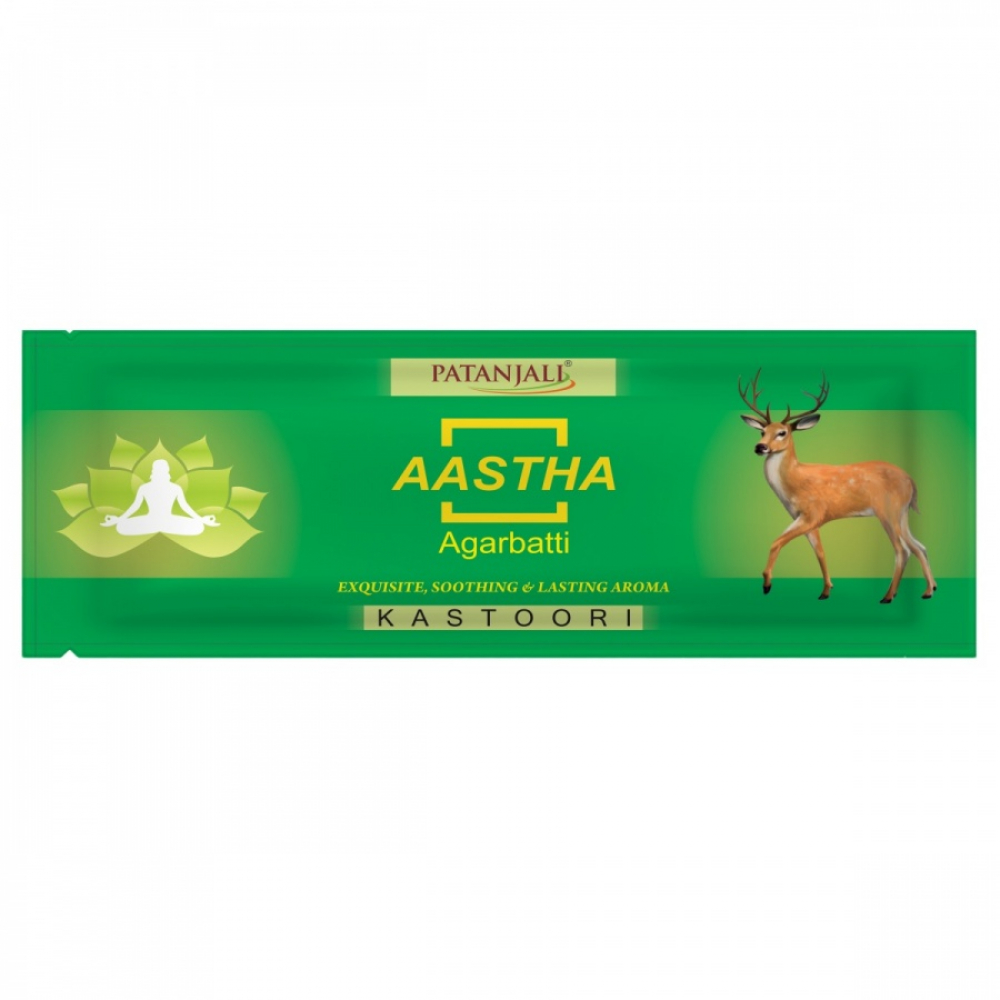 PATANJALI Aastha Agarbatti Kasturi Благовоние Мускус 25г