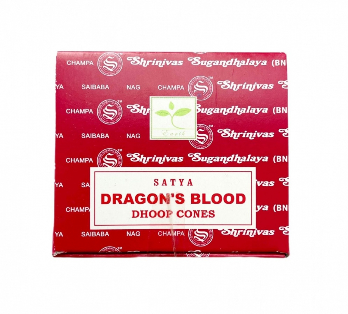 SATYA Dragon's Blood Dhoop Cone Благовония конусы Кровь Дракона 12шт