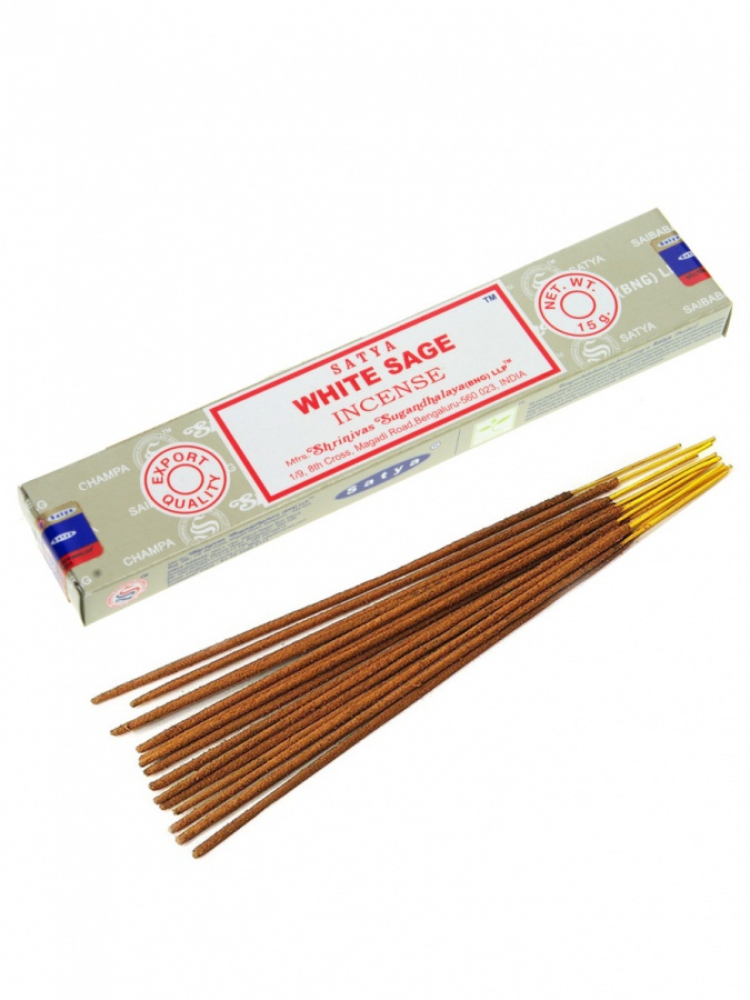 SATYA White Sage Incense Благовоние Белый Шалфей 15г