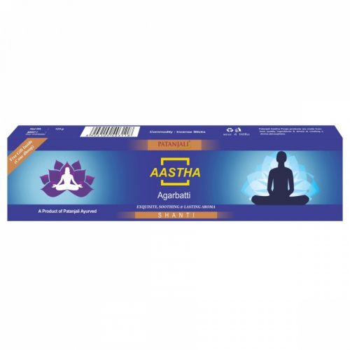 PATANJALI Aastha Agarbatti Shanti  Благовоние Шанти 125г