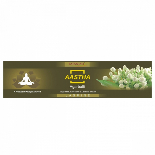 PATANJALI Aastha Agarbatti Jasmine  Благовоние жасмин 18шт