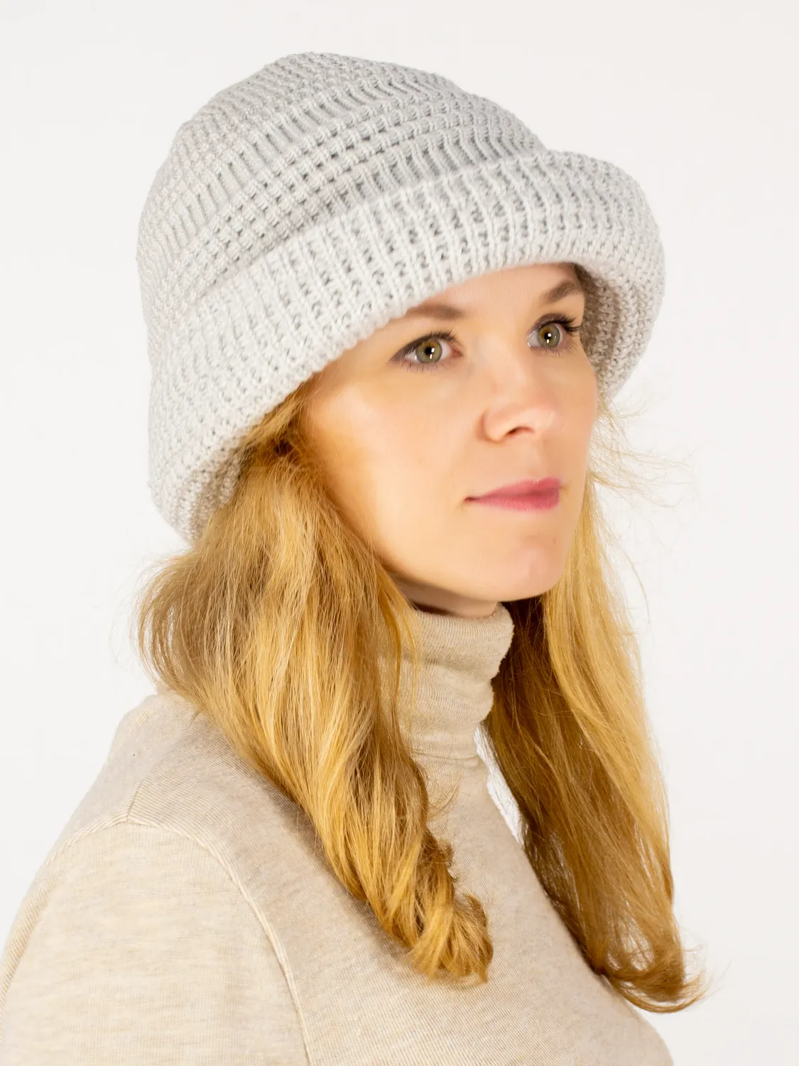 Шляпа женская весна-осень Анри (Цвет светло-серый), размер 54-56, шерсть 30%