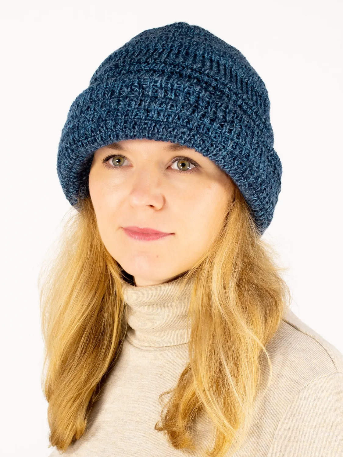 Шляпа женская весна-осень Анри (Цвет светлый джинс), размер 54-56, шерсть 30%