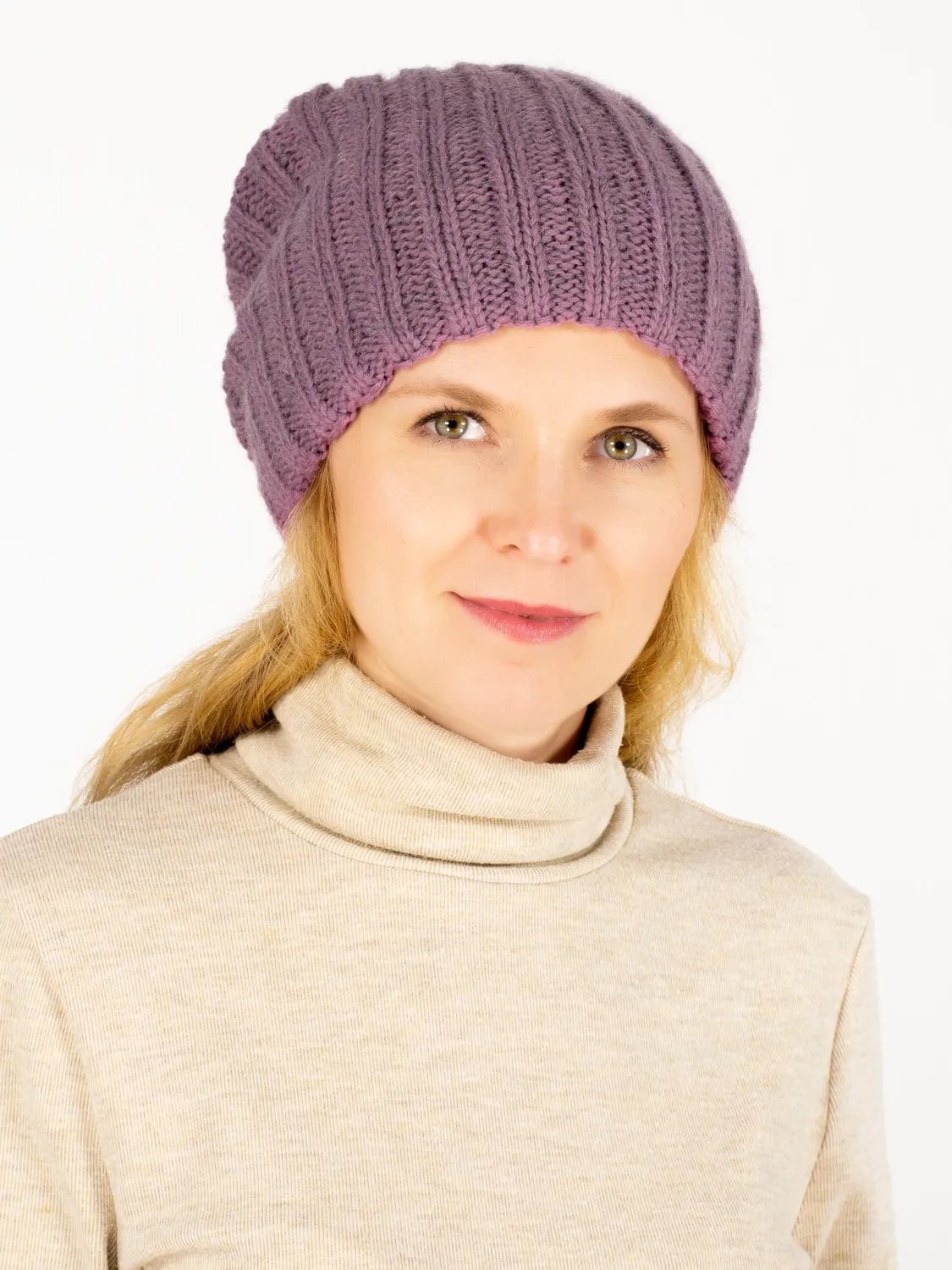 Шапка зимняя женская Жасмин (Цвет светлая фуксия), размер 56-58, шерсть 50%, мохер 30%