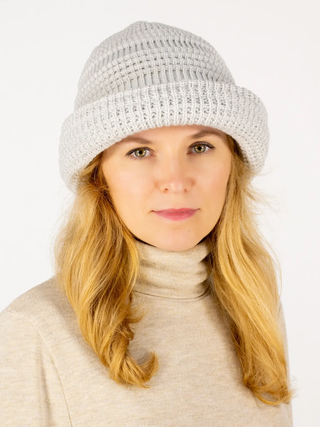 Шляпа женская весна-осень Анри (Цвет светло-серый), размер 54-56, шерсть 30%