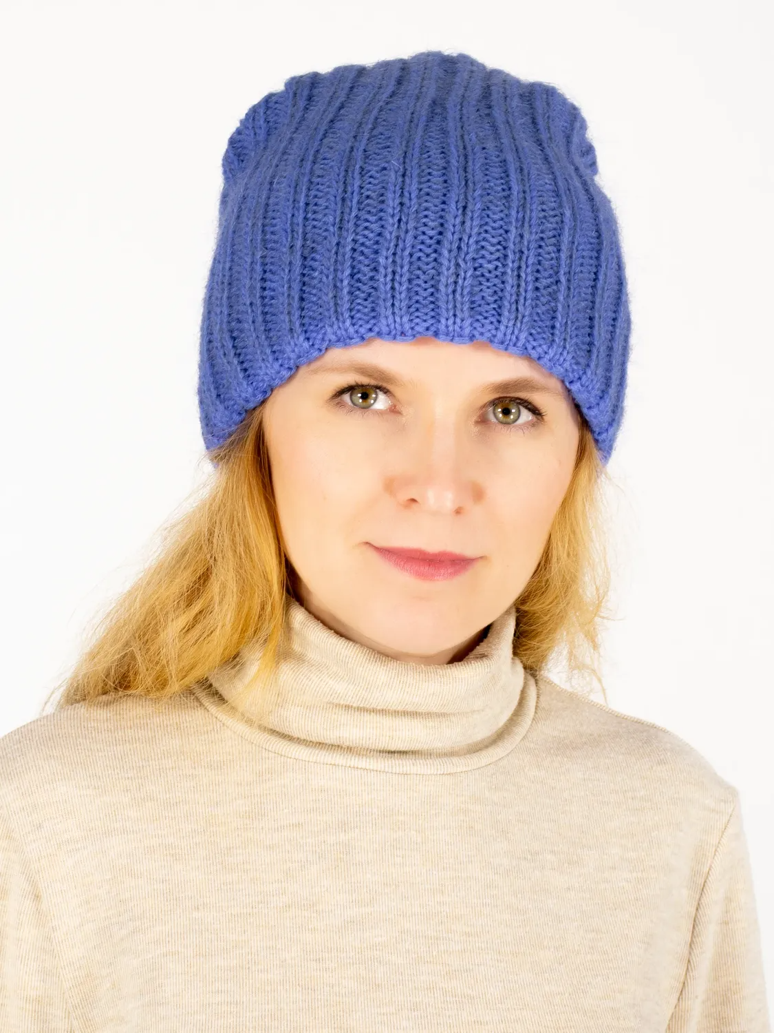 Шапка зимняя женская Жасмин (Цвет лавандовый), размер 56-58, шерсть 50%, мохер 30%