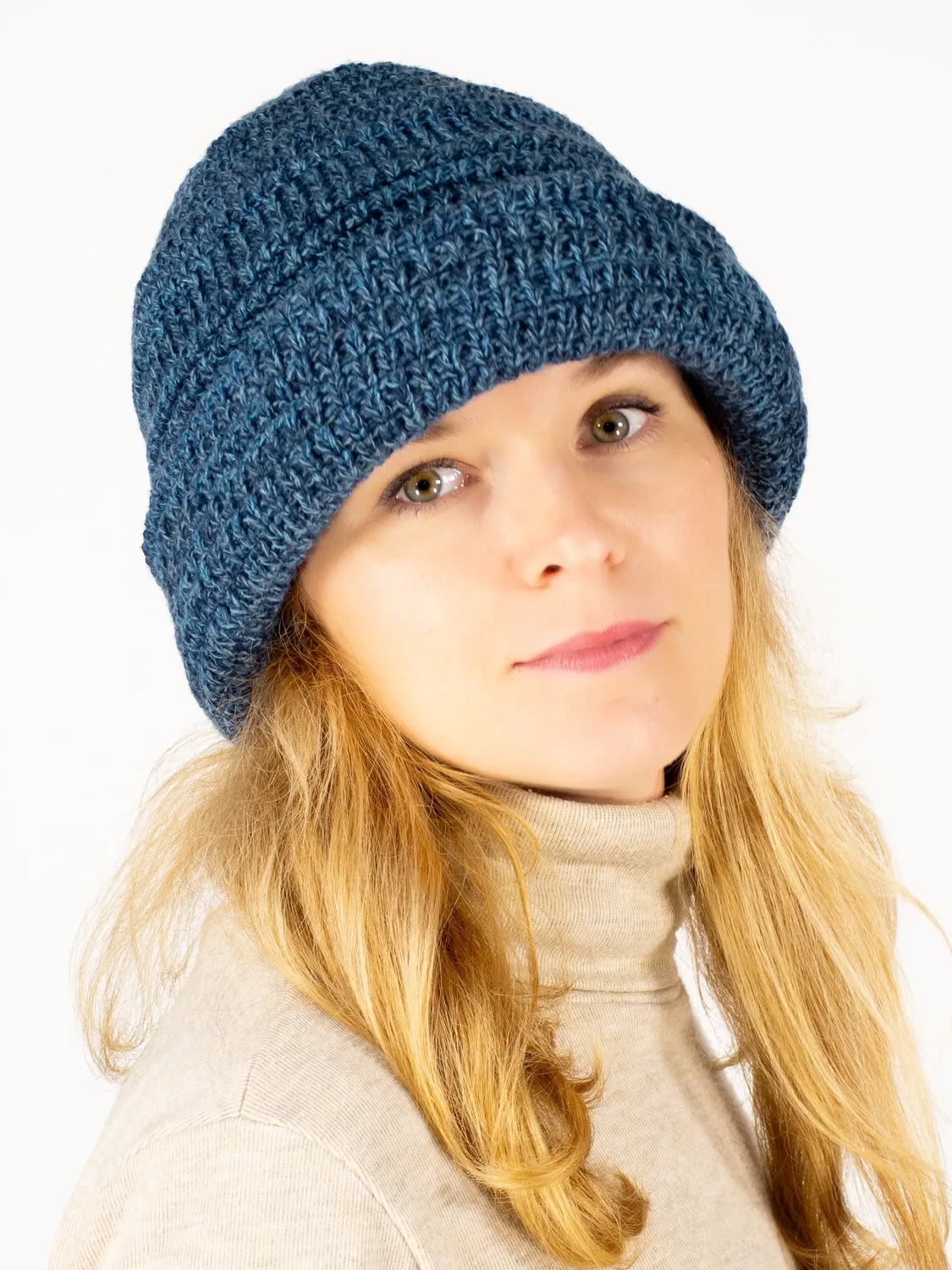 Шляпа женская весна-осень Анри (Цвет светлый джинс), размер 54-56, шерсть 30%