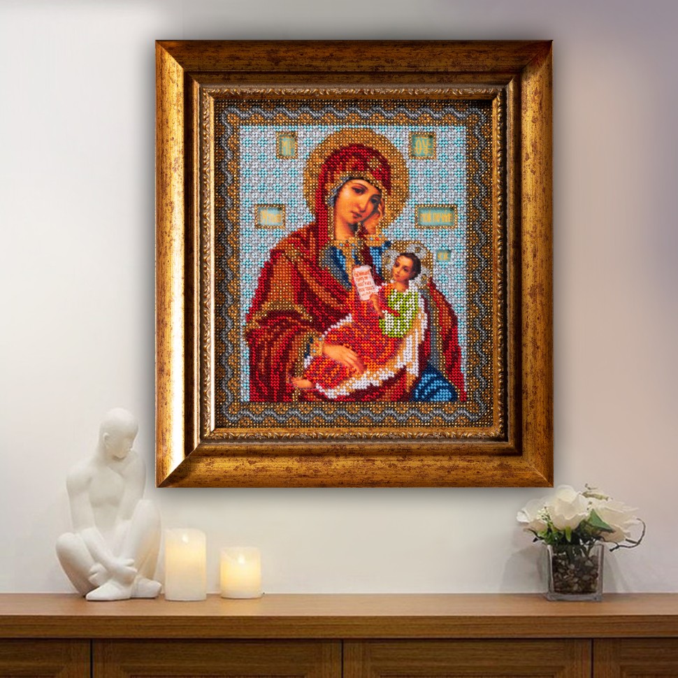 Набор для вышивания бисером Радуга Бисера В-158 Богородица Утоли Мои Печали, 20*24 см
