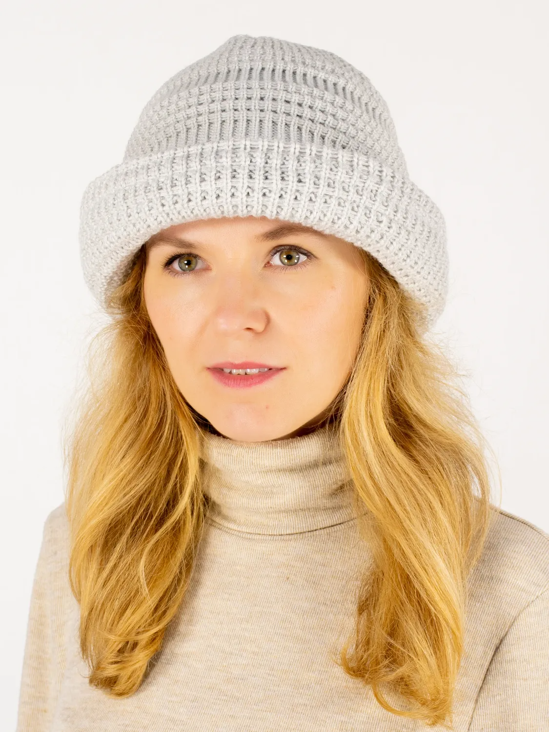 Шляпа женская весна-осень Анри (Цвет светло-серый), размер 54-56, шерсть 30%