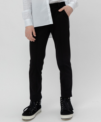Черные трикотажные брюки Button Blue