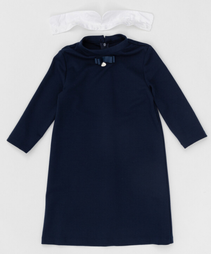 Синее платье с рукавом 3/4 Button Blue
