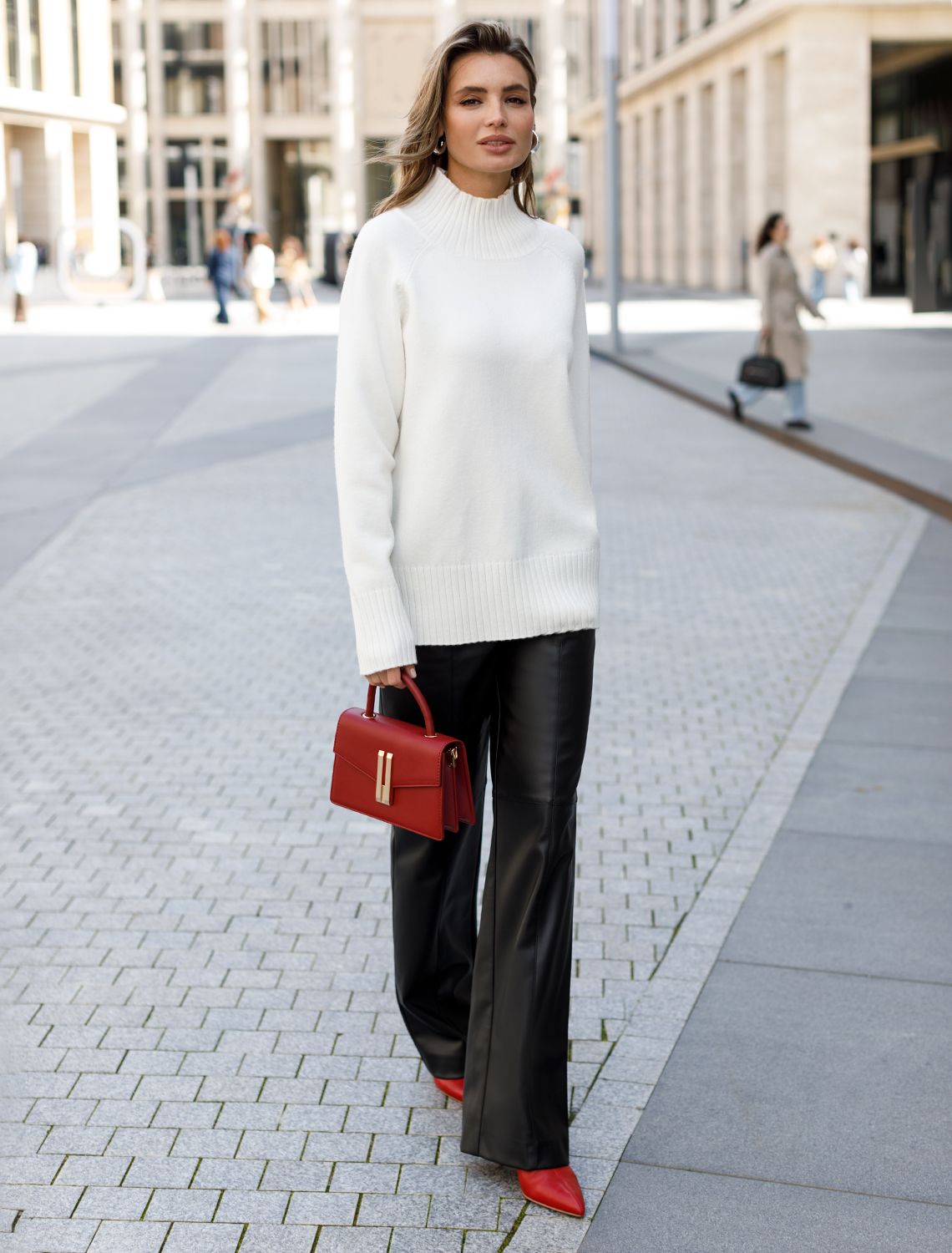 Джемпер из пряжи с кашемиром D34.204 натуральный белый