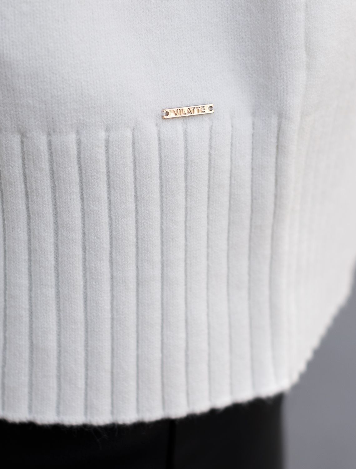 Джемпер из пряжи с кашемиром D34.204 натуральный белый