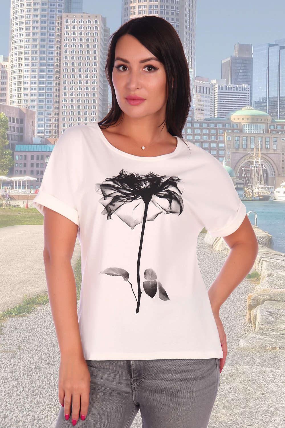 Футболка Вуаль молочный