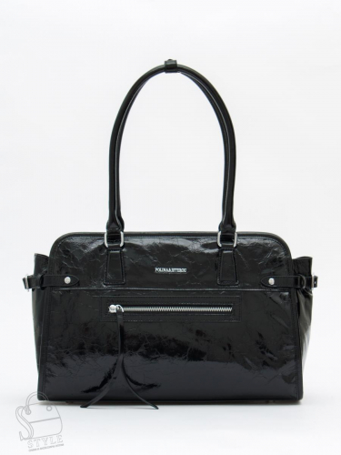 Сумка женская кожаная 8053Q black Polina&Eiterou