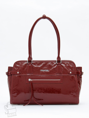 Сумка женская кожаная 8053Q wine red Polina&Eiterou