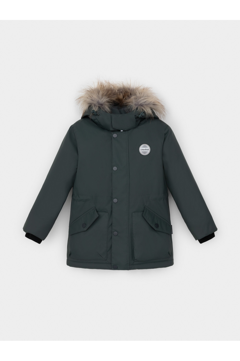 Crockid Куртка ВК 36106/1 ГР (128-158) серо-зеленый Crockid