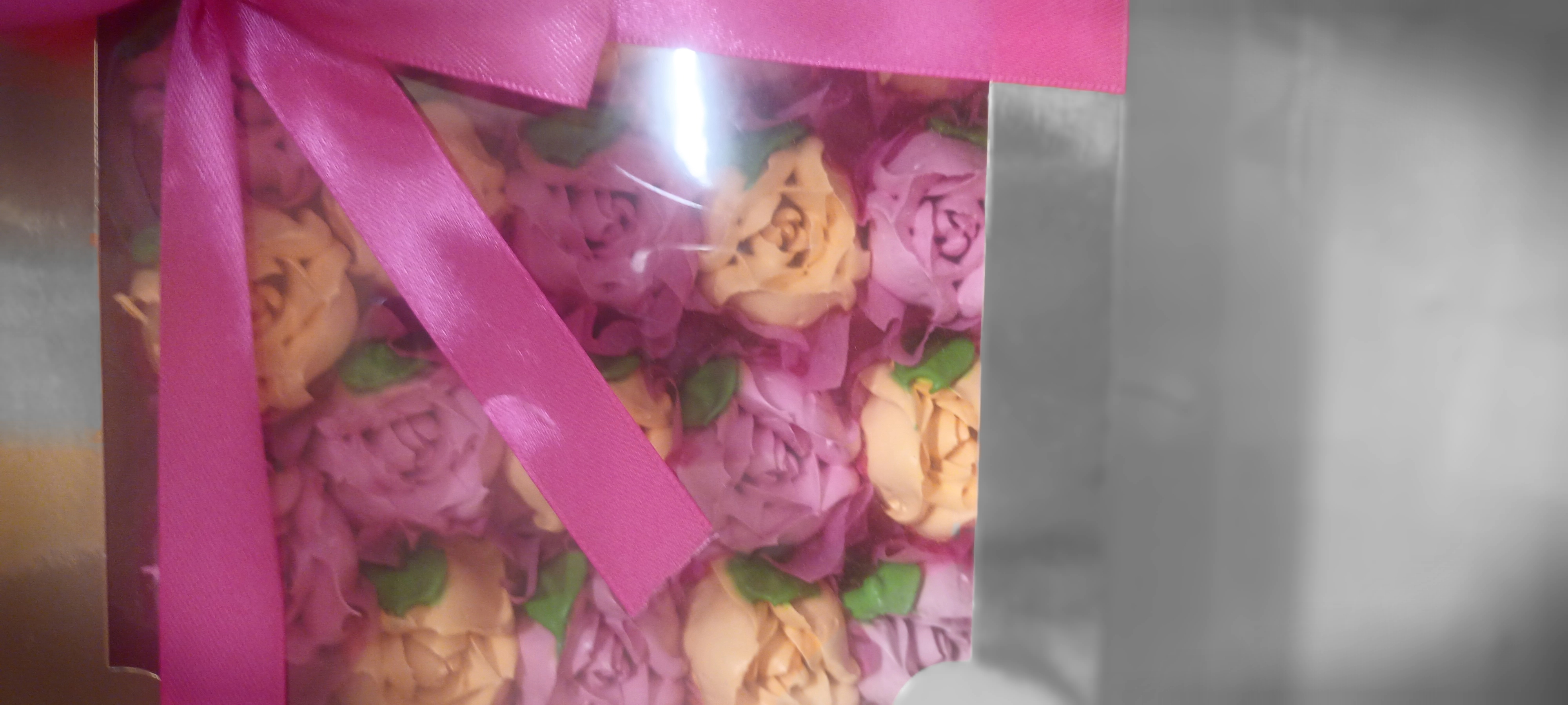 коробочка большая квадрат зефирные цветы