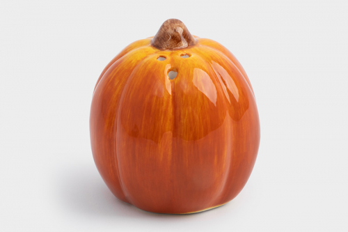 Емкость для соли или перца, 7 см, керамика, оранжевая, Тыква, Bright pumpkin, 63554
