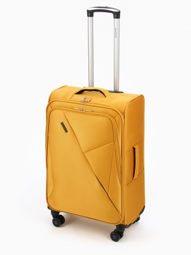 УЦЕНКА Чемодан на колёсах Bagvoyage средний 71 л (М), на молнии, 4 колеса, жёлтый
