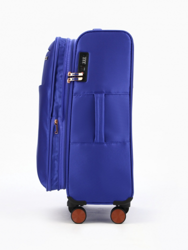 УЦЕНКА Чемодан на колёсах Bagvoyage средний 71 л (М), на молнии, с увеличением, кодовый замок, 4 колеса, васильковый