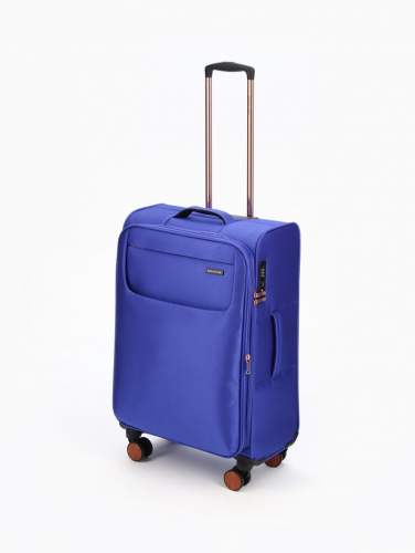 УЦЕНКА Чемодан на колёсах Bagvoyage средний 71 л (М), на молнии, с увеличением, кодовый замок, 4 колеса, васильковый