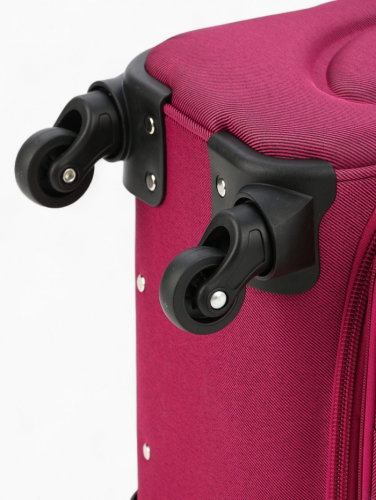 УЦЕНКА Чемодан на колёсах Royalbag маленький 46 л (S), на молнии, с увеличением, кодовый замок, 4 колеса, розовый