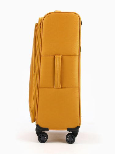 УЦЕНКА Чемодан на колёсах Bagvoyage средний 71 л (М), на молнии, 4 колеса, жёлтый