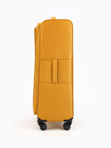 УЦЕНКА Чемодан на колёсах Bagvoyage большой 113 л (L), на молнии, 4 колеса, жёлтый