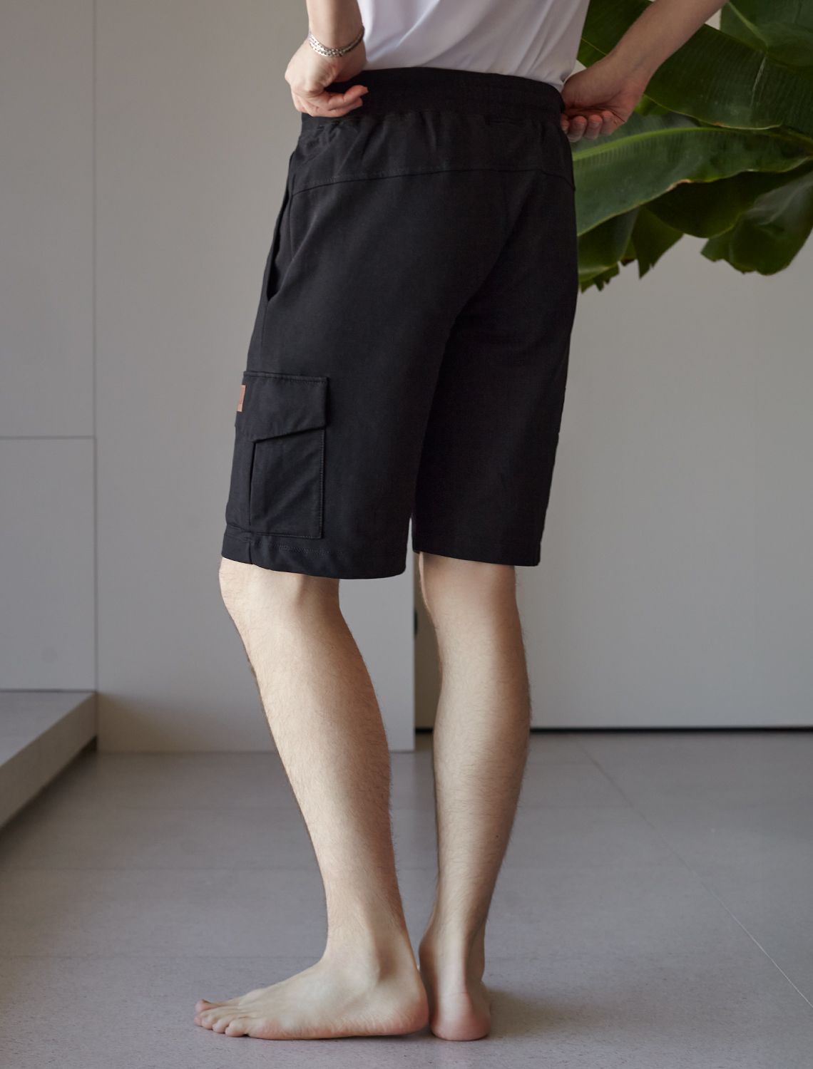 Ст.цена 1990р Шорты-карго из легкого футера U48.005 черный