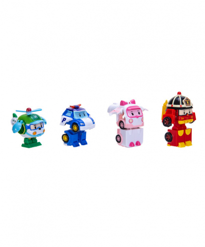 720 р.  1799 р.  Игровой набор из 4 трансформеров мини Robocar Poli