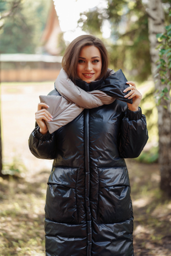 Куртка женская зимняя 22600  (черный/какао)