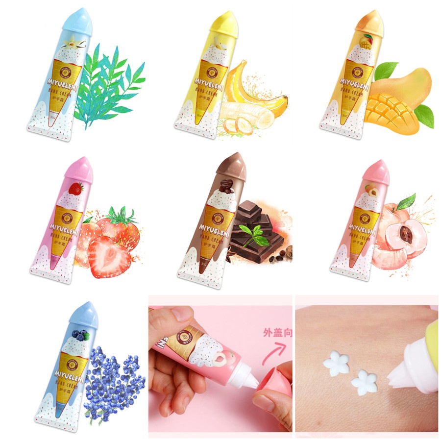 Крем для рук Мороженое с насадкой для выдавливания в виде цветочка, 30 гр.