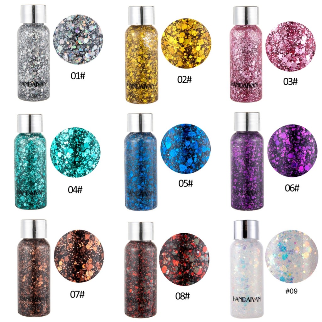 Глиттер для лица, тела и волос на гелевой основе HANDAIYAN Face&Body Gel, 30 мл.