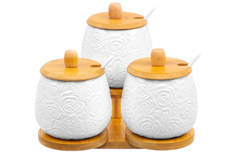 БЫЛО 1599 руб! Набор 3 банок д/хранения 400 мл 21*19*17 см