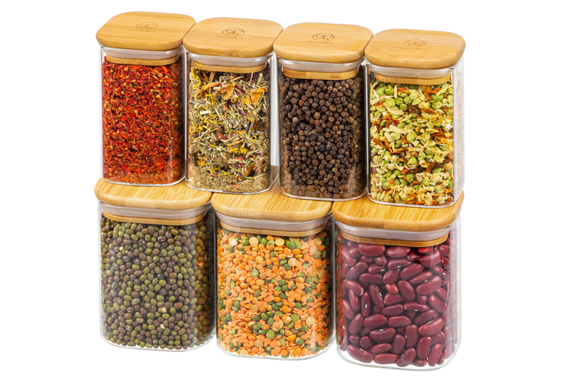 БЫЛО 2296 руб!!Набор 7 банок д/хранения 3 пр. 450 мл + 4 пр. 250 мл