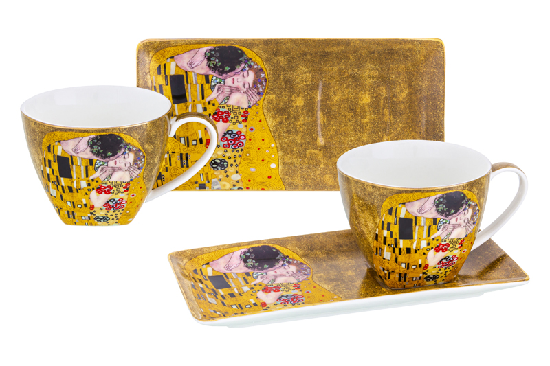 БЫЛО 2130 руб! Набор 2 чашек 250 мл с блюдцами для десерта 20*10*2 см