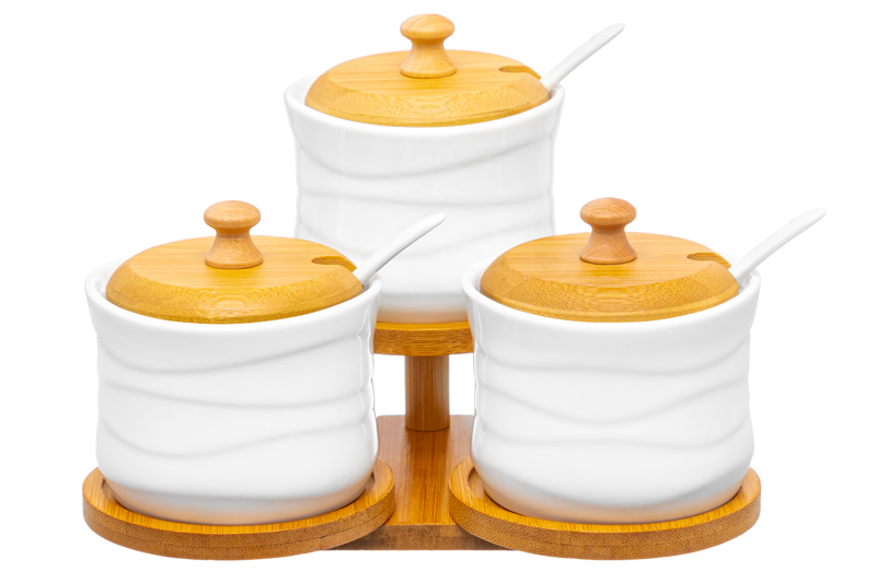 БЫЛО 1466 руб! Набор 3 банок д/хранения 250 мл 20,5*17,5*14,5 см