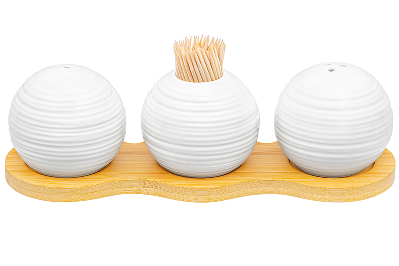 БЫЛО 572 руб! Вазочка под зубочистки + набор для специй 2 пр.20*6,5*6 см 75 мл