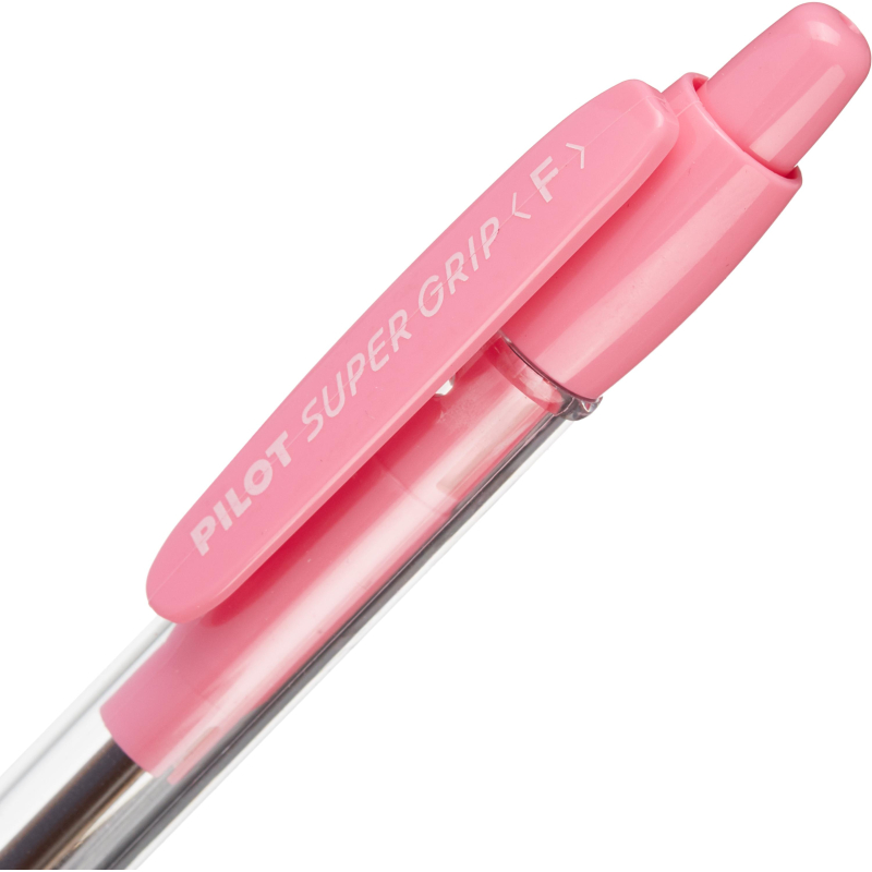 Ручка шариковая автоматическая BPGP-10R-F P SUPER GRIP розового цв., 1023158