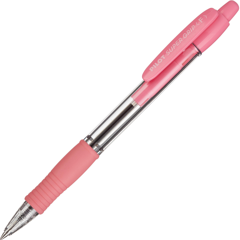 Ручка шариковая автоматическая BPGP-10R-F P SUPER GRIP розового цв., 1023158