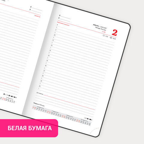 Ежедневник датированный 2025 А5 138x213 мм BRAUBERG 