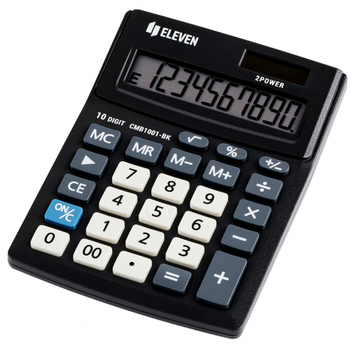 Калькулятор настольный Eleven Business Line CMB1001-BK, 10 разрядов, двойное питание, 102*137*31мм, черный 339195