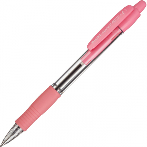 Ручка шариковая автоматическая BPGP-10R-F P SUPER GRIP розового цв., 1023158