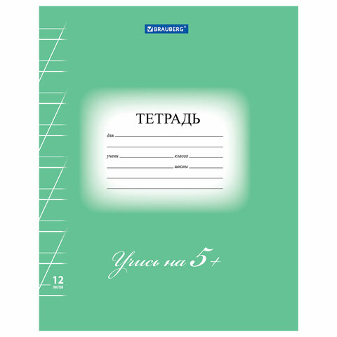 Тетрадь 12 л. BRAUBERG ЭКО