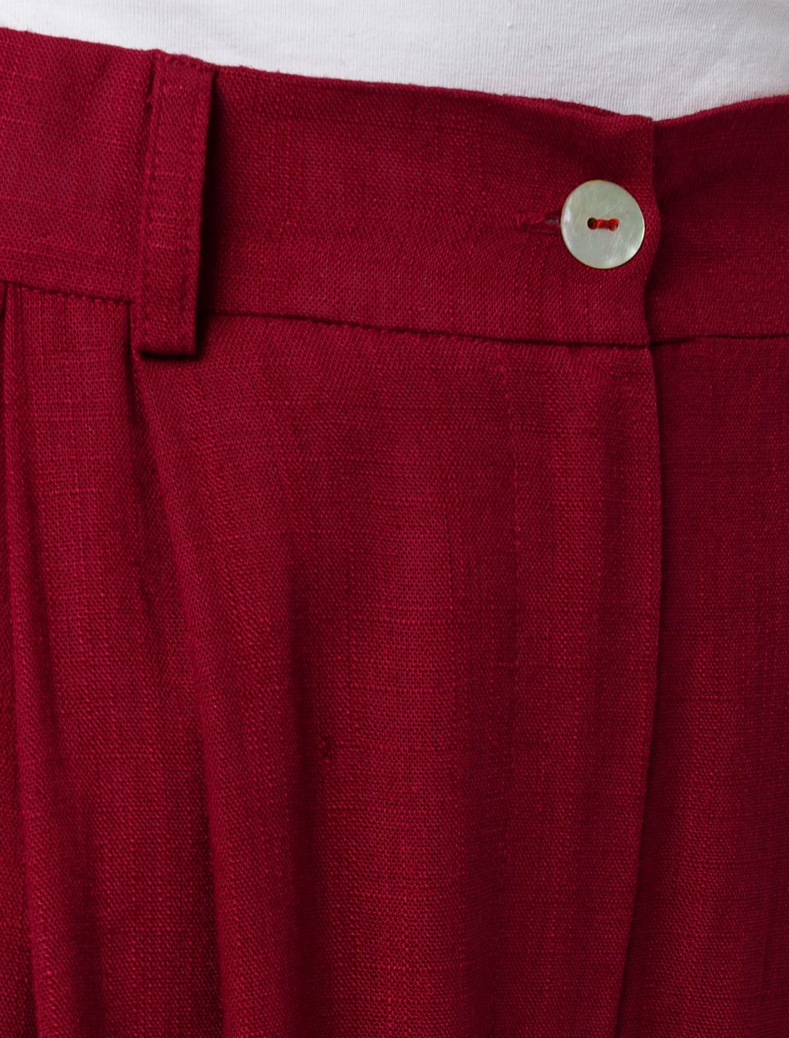 Ст.цена 3390р Свободные брюки изо льна с вискозой D24.222 гранатовый